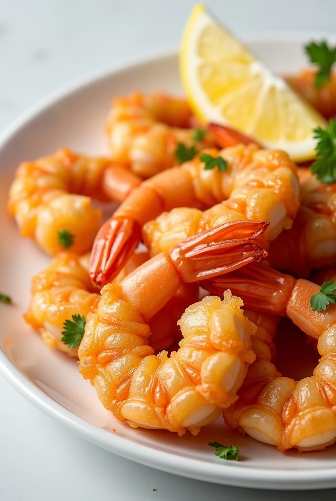 Fried shrimp on a plate
