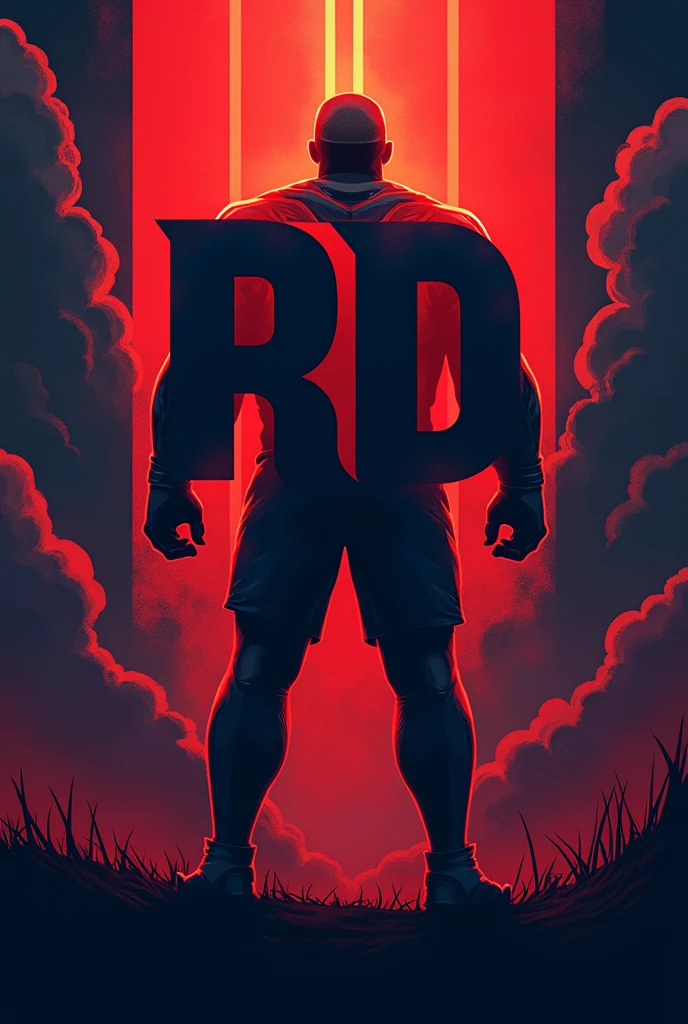 Create a football club logo “RD” to clearly represent RD., Gives a fierce feeling, Unmoved, And victory. Below is a picture that says Ratchada United.