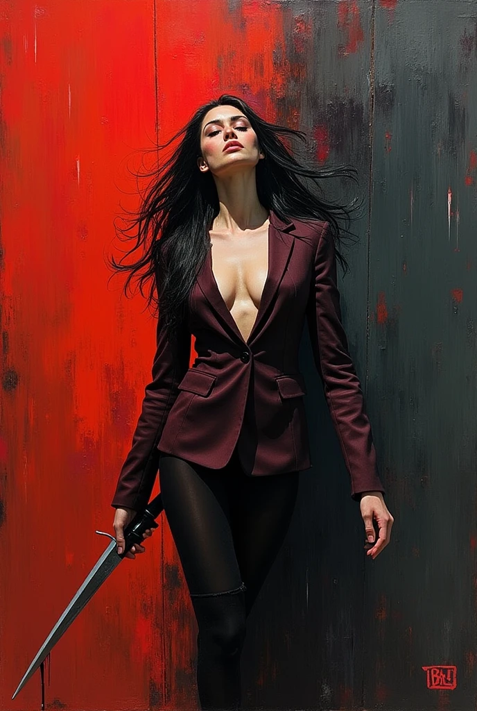 killer (Art inspired by Bill Sienkiewicz). oil painting)