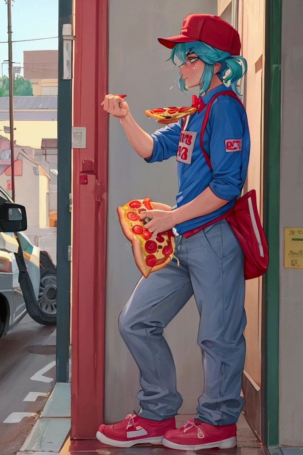 Femboy pizza delivery guy upset because he didn't get a tip