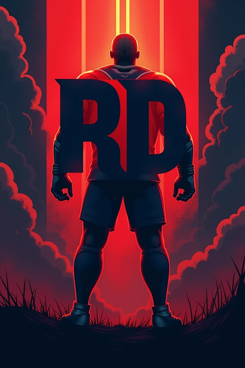 Create a football club logo “RD” to clearly represent RD., Gives a fierce feeling, Unmoved, And victory. Below is a picture that says Ratchada United.