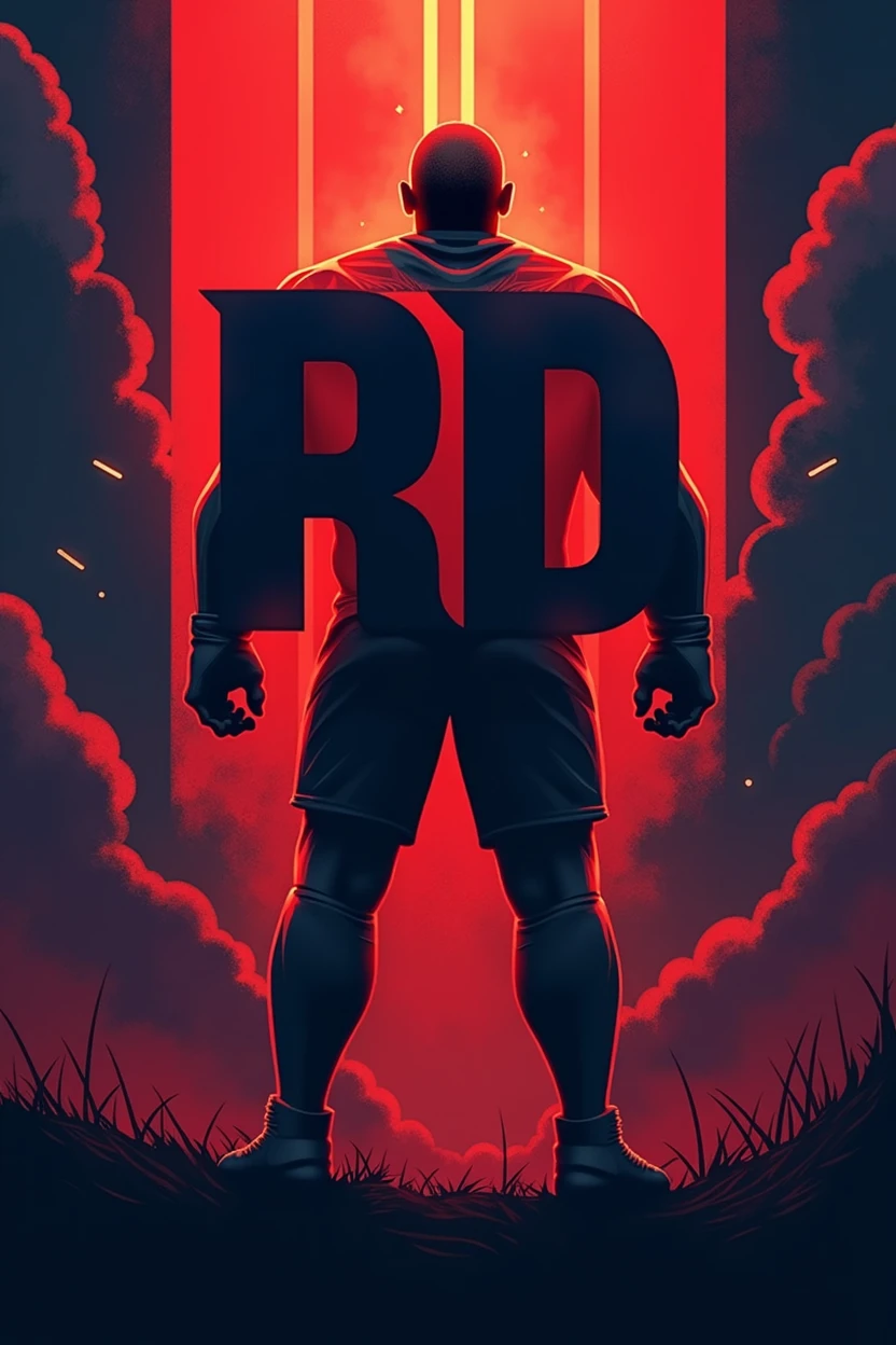 Create a football club logo “RD” to clearly represent RD., Gives a fierce feeling, Unmoved, And victory. Below is a picture that says Ratchada United.