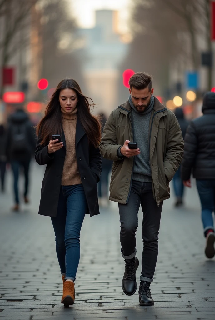 Cell phones walking