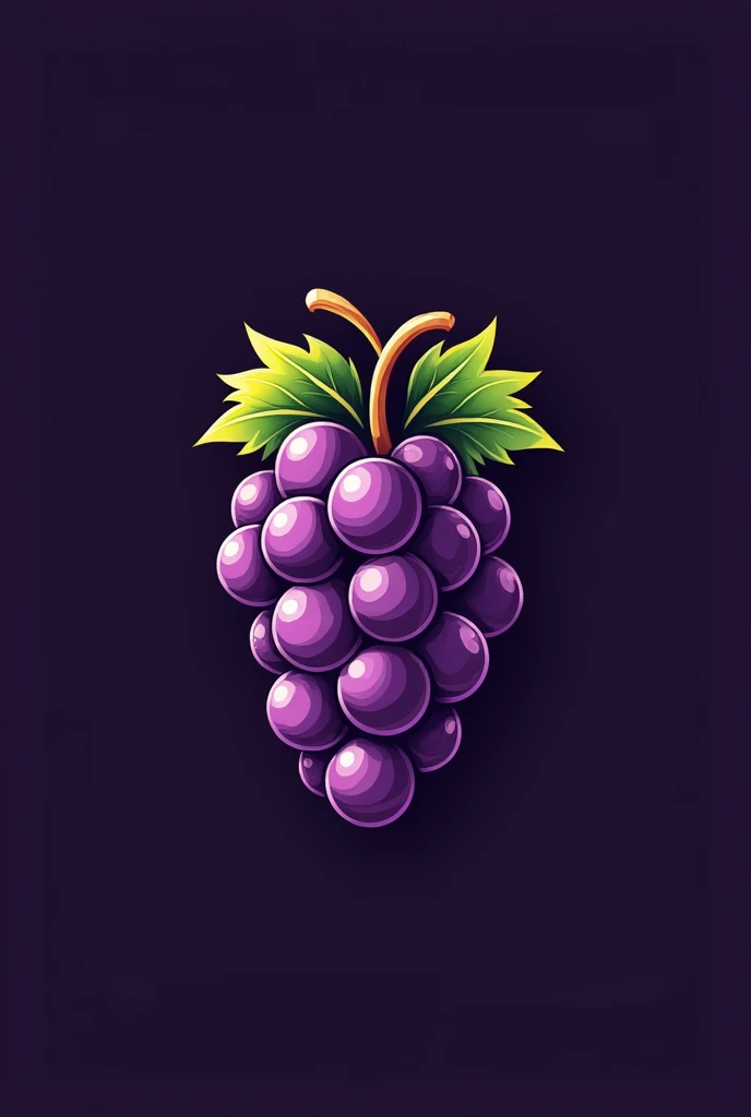 Develop a sophisticated and visually appealing logo for your bookmaker "GrapeFortune". The design should combine the idea of wealth and success with the image of grapes.
