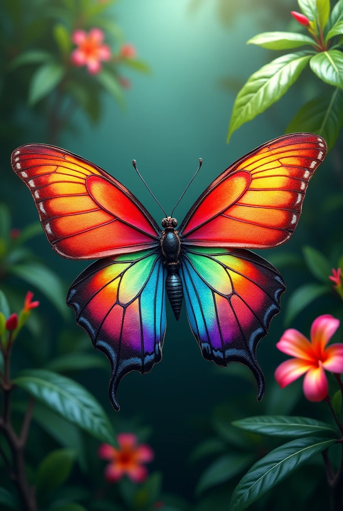 Butterfly tropical colorful