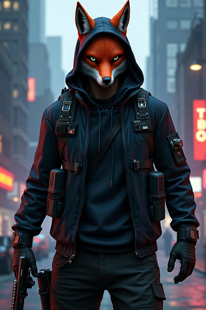 GTA character with fox mask 