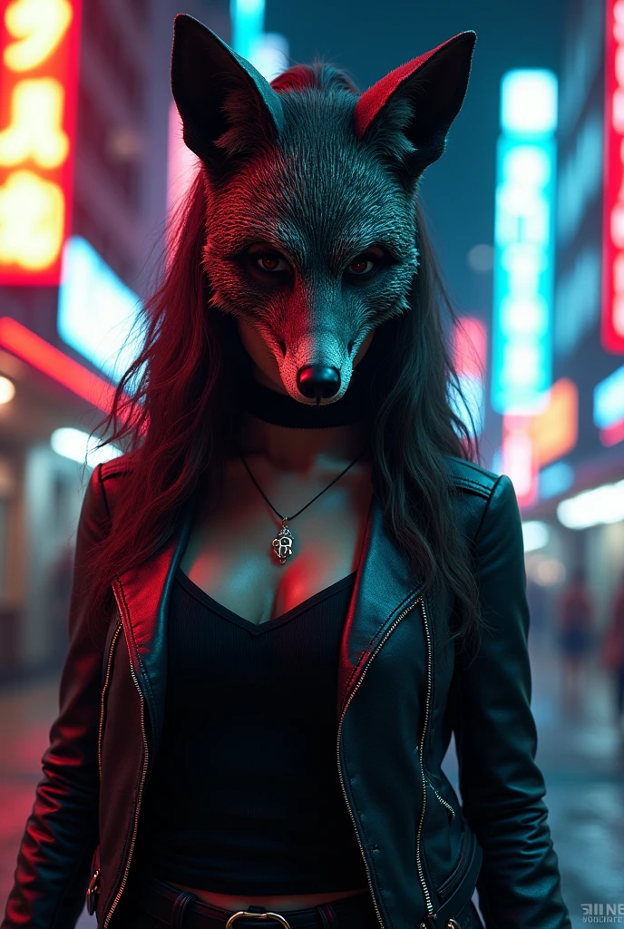 Female gta character with fox mask 