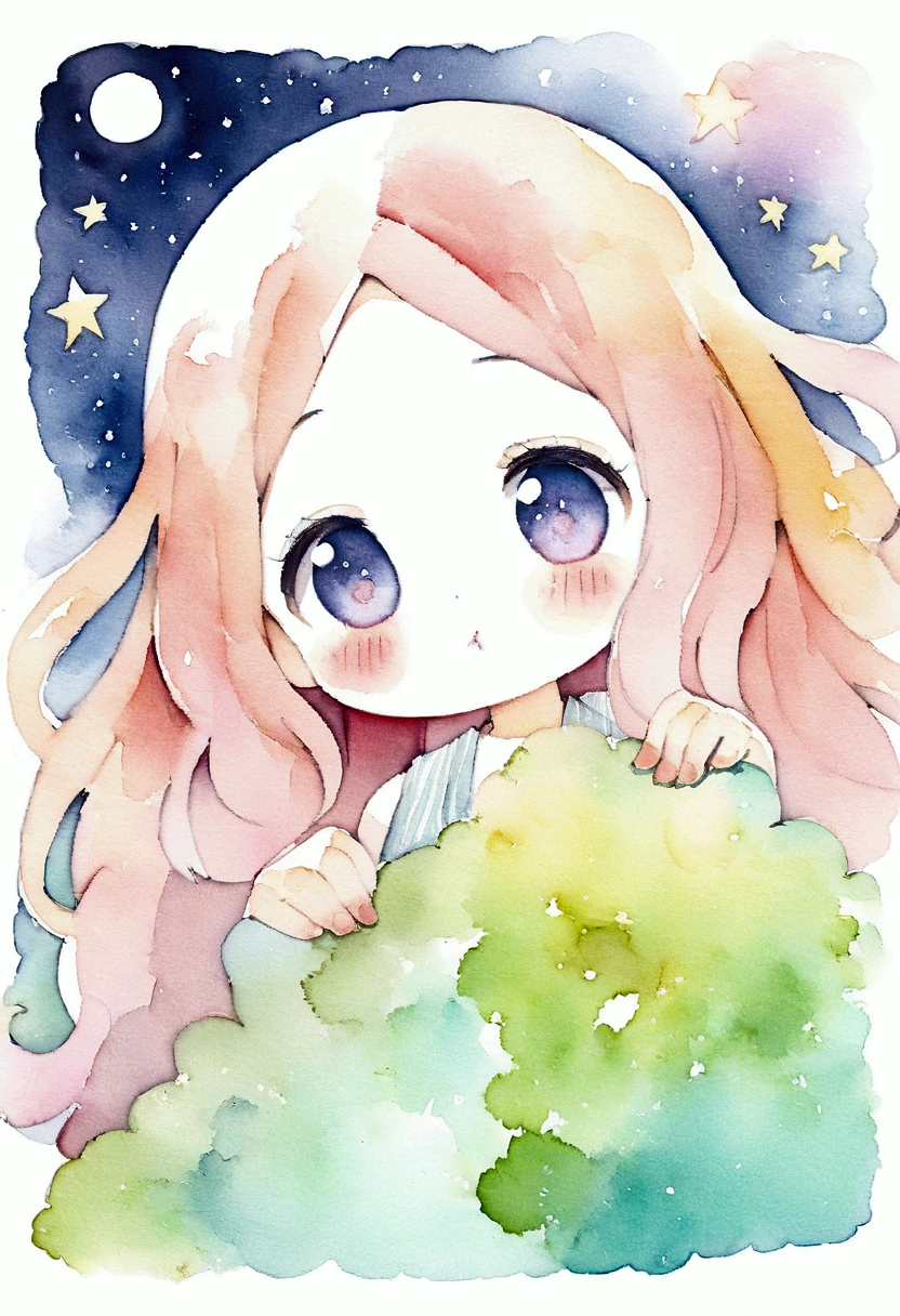 universe。Cool colors。Mysterious and fantasy。Don't draw people。I don't draw women either.。Picture book style。watercolor style。