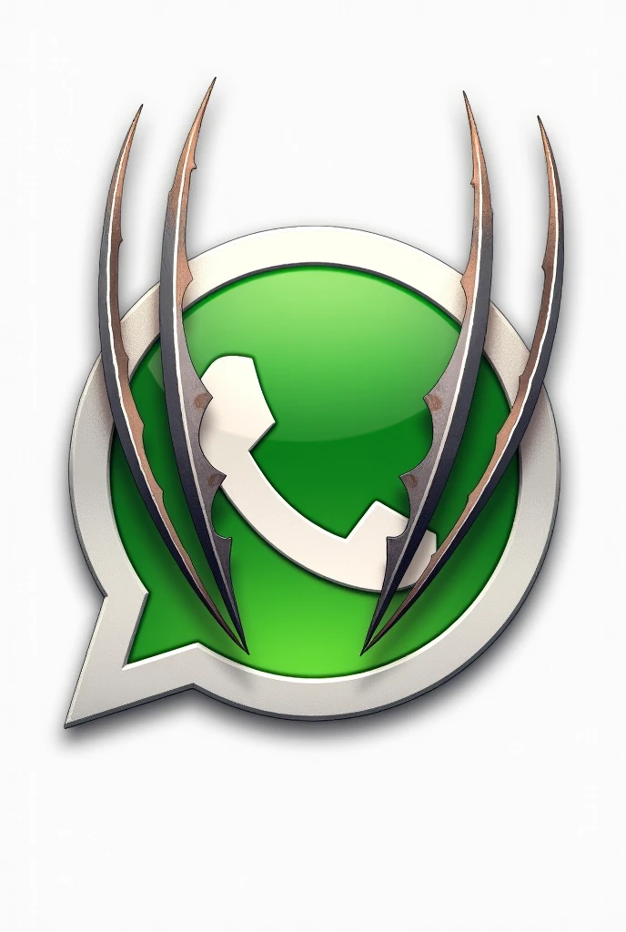  an image of the WhatsApp logo icon with some symbol alluding to Wolverine. The file must be in PNG and be transparent.