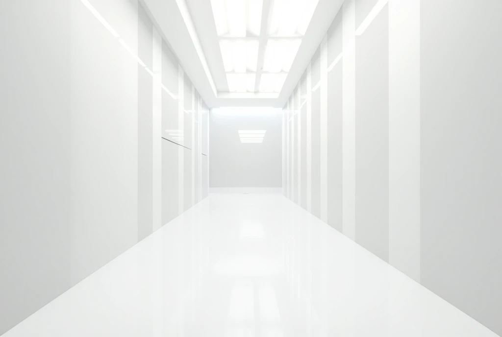 White scene, vertical symmetry