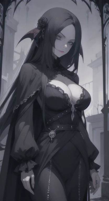 black rose garden, Pale skin, undead maiden, vampress,