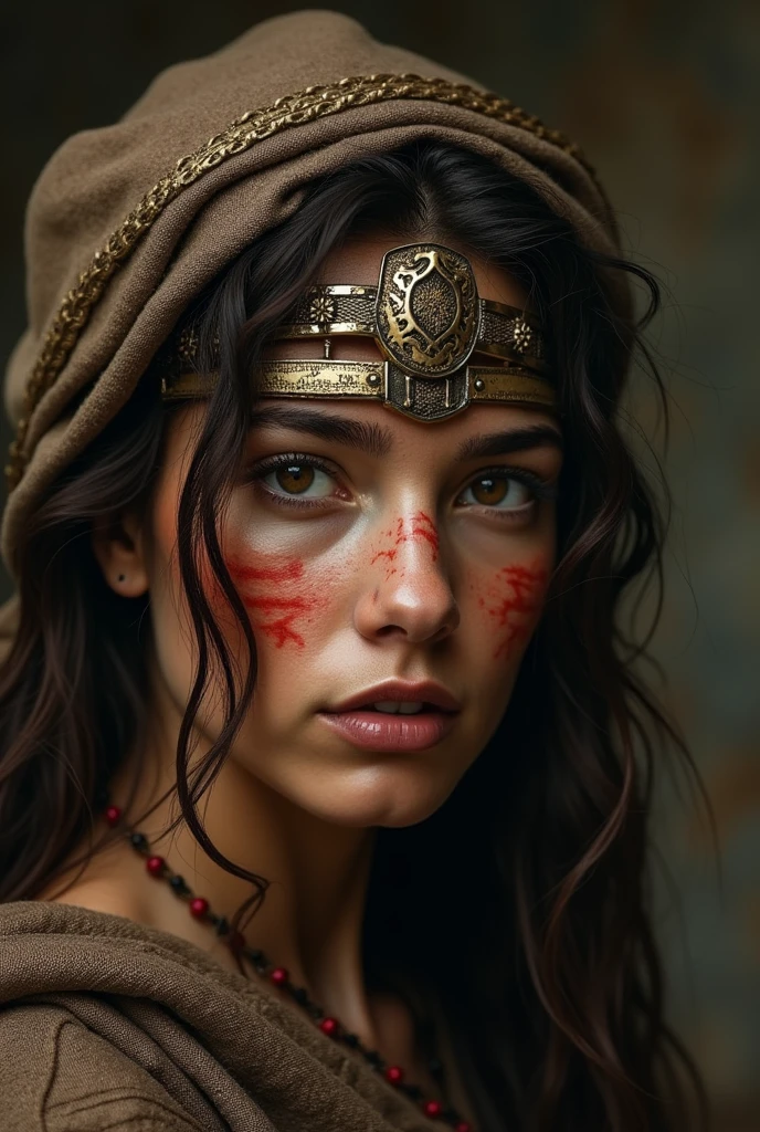 I am the warrior of antiquity having faith in war and peace my body has suffered and has scars of war you can see the pride in my eyes my vision of faith and my attire of war but hope for peace , The most important message is that women can be our best leaders. , 24 k rules of thirds light and dark shadows of volume unique work masterpiece