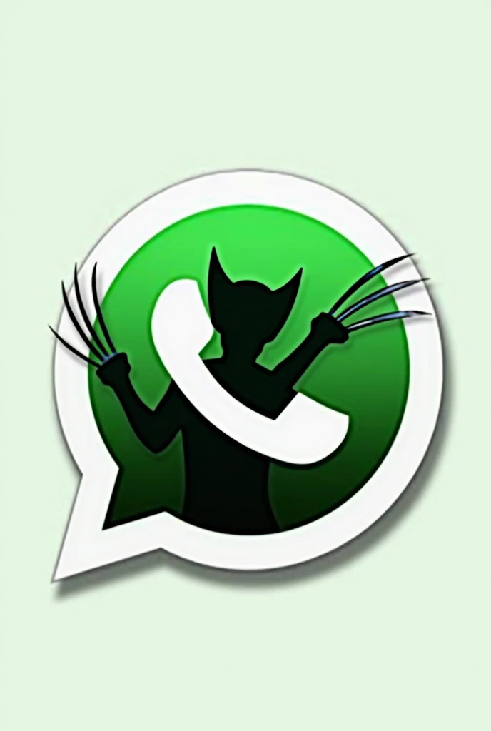 an image of the WhatsApp logo icon with some symbol alluding to Wolverine. The file must be in PNG and be transparent.