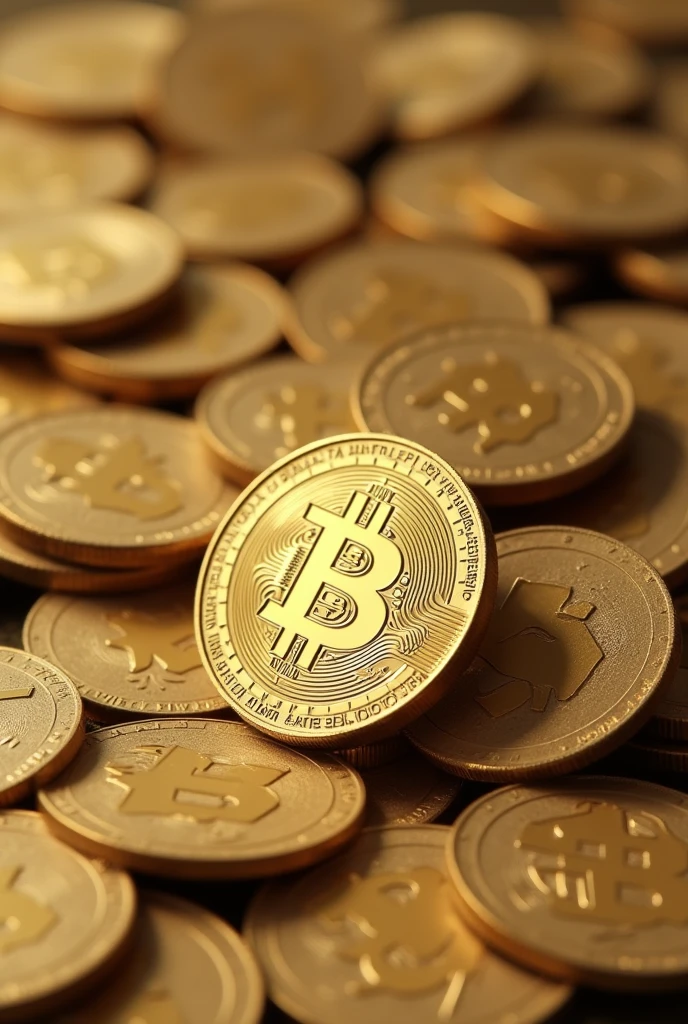 Create an image of great wealth and money, with only shiny cardboard coins.