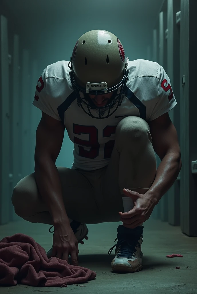 Depressed football player