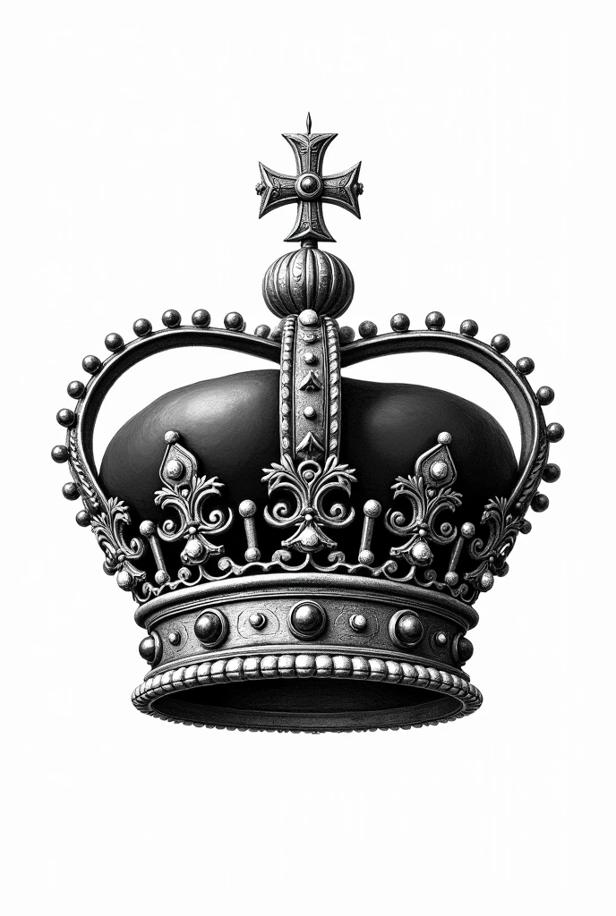 Can you generate me a black and white png of the crown of Agustín de Iturbide??