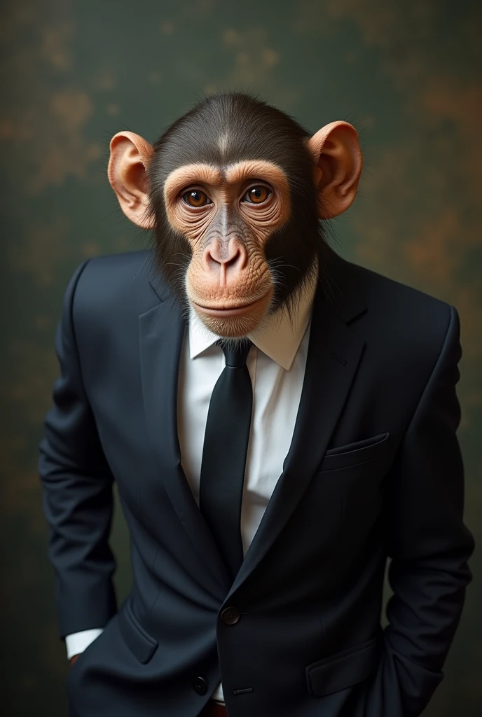 a monkey in a suit