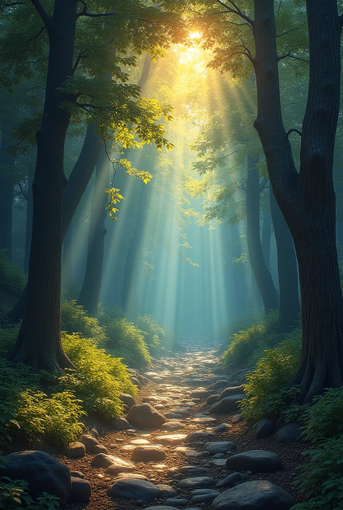 I am the hope of the magic forest that is waiting for the entrance of the new world in the magic forest , very royal style magical colors , 24k photographic composition unique pieces pieces of art rendered in photoshop finishes similar to those of photoshop art in image