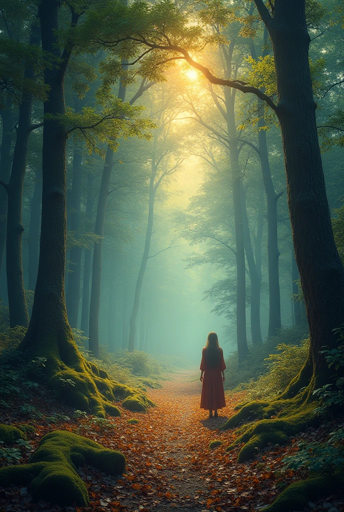 I am the hope of the magic forest that is waiting for the entrance of the new world in the magic forest , very royal style magical colors , 24k photographic composition unique pieces pieces of art rendered in photoshop finishes similar to those of photoshop art in image