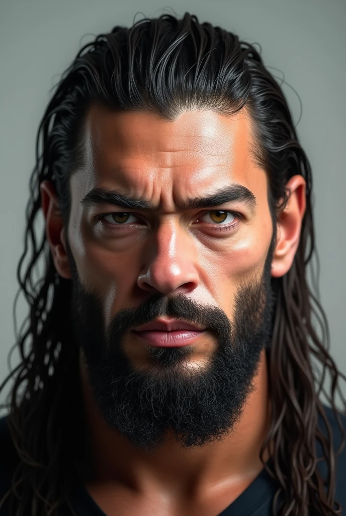 (photorealism:1.2)
A real as possible image of Roman Reigns. Pay attention to every single aspect of his face like eyes, nose, lips, bread and hair. Pay close attention to every single facial features and their details.
Ultra High Definition, Ultra High Quality, Extremely Detailed, Perfectly Detailed, Masterpiece, 8k, hyper detailed face, exquisite lighting and shadow, cinematic lens effects, enhanced lighting, enhanced details, highest quality, highest resolution