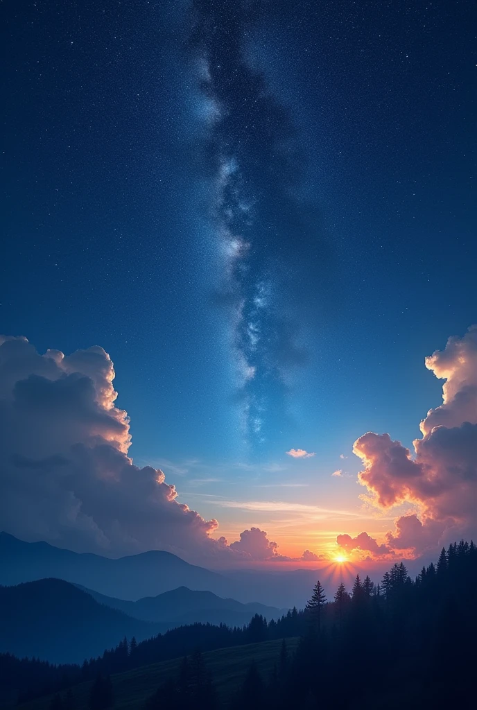 the day sky being chased by the night sky