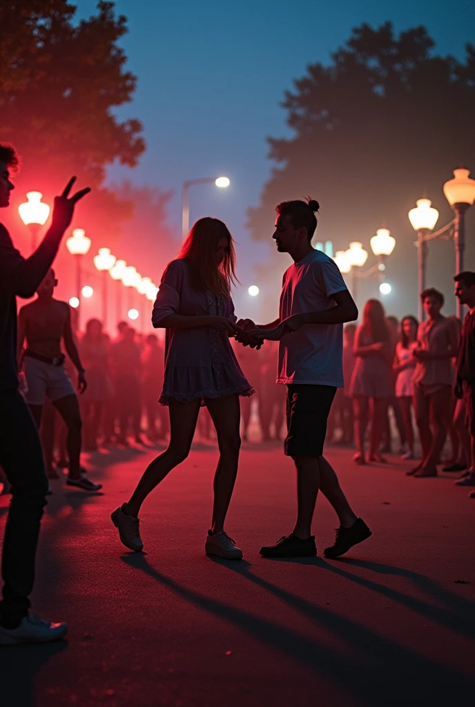 lo-fi, dance, summer night, No human depiction