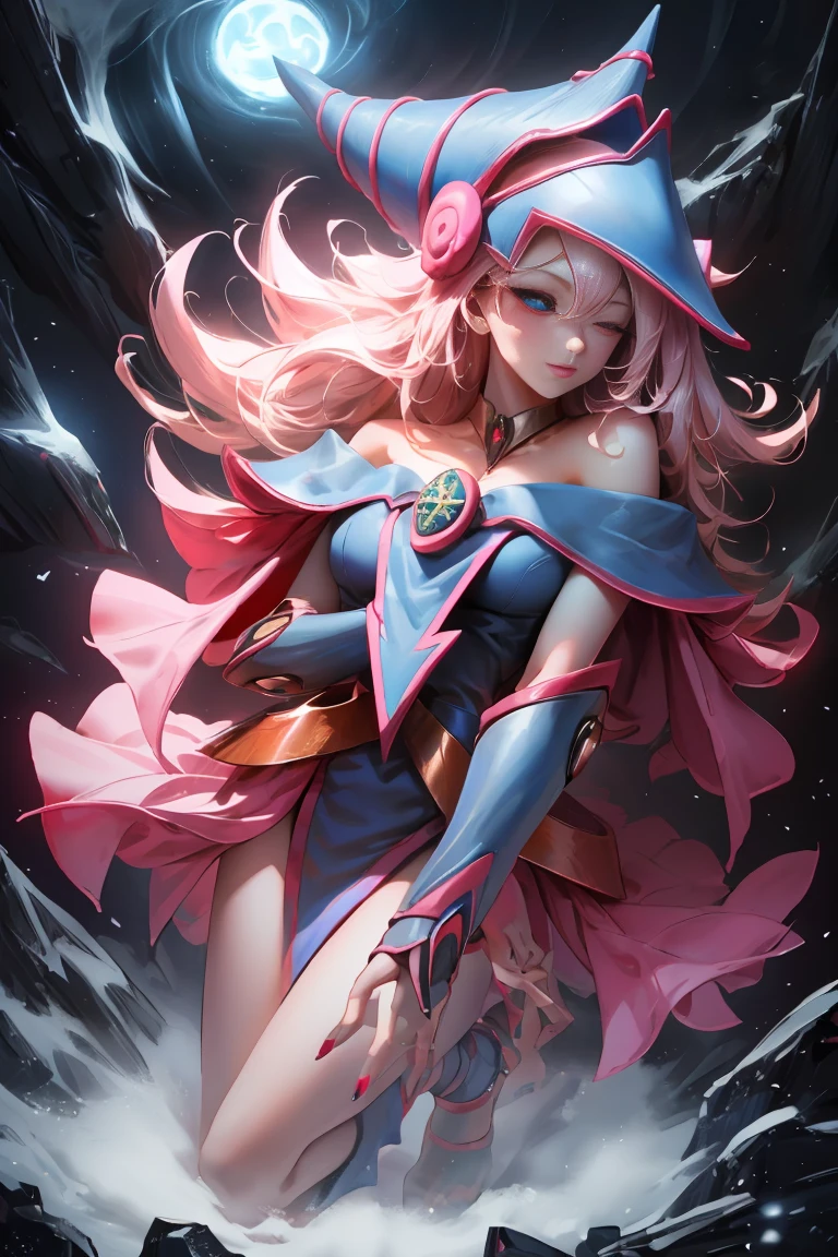 Dark magician gils ((mejor calidad)), ((obra maestra)), (detallada), rubia, smal boobs, smal boobs, seductive succubus, Ethereal Beauty, Perched on a pink flowering tree, (Fantasy Illustration: 1.3), mirada encantadora, cautivadora pose, chica dark magician gils sola, delicadas alas de mariposa, encanto de otro mundo, mystical sky, (Luis Royo:1.2), (Yoshitaka Amano:1.1), Moonlit morning, colores suaves, (nubes detalladas:1.3), (high resolusion:1.2) ( dragon flying in the sky) vestido, piernas colgando sobre el estanque, diosa griega, realista, realismo, cuerpo sexy, Desert Landscape