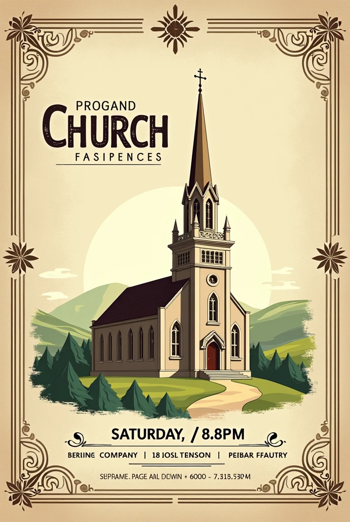 A church program flier