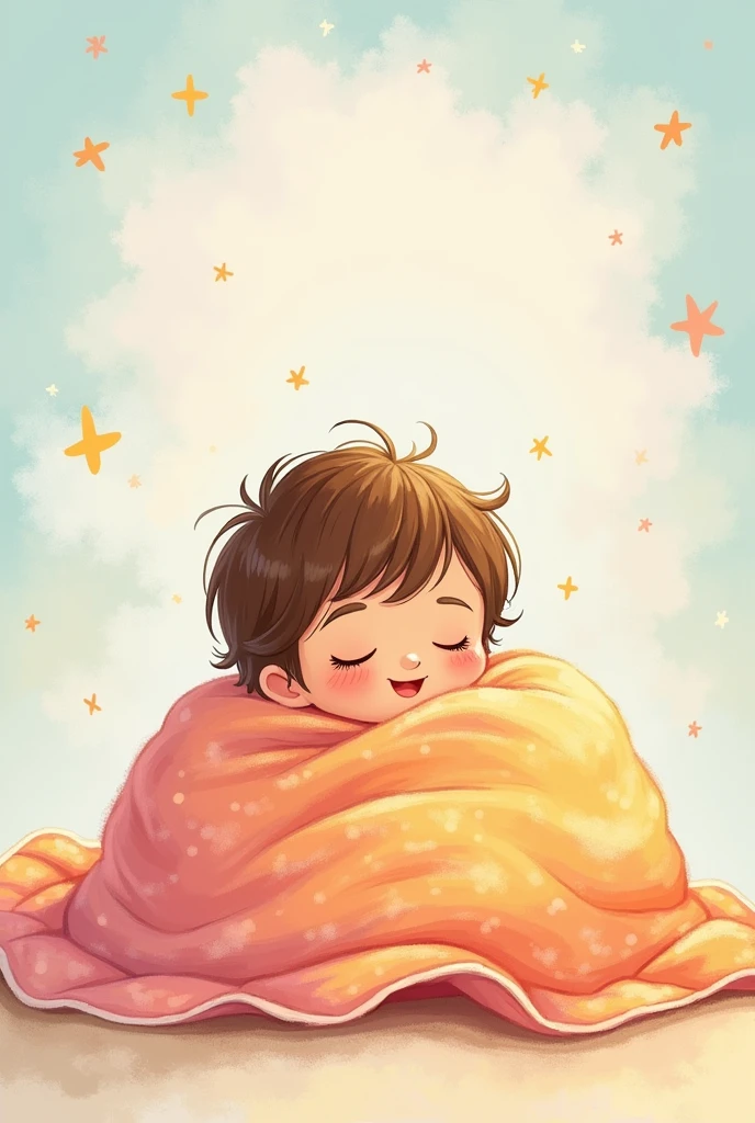 Make me a picture of a cover of a story called "My cute little blanket" Make a cover, Let the title be the text that gives you