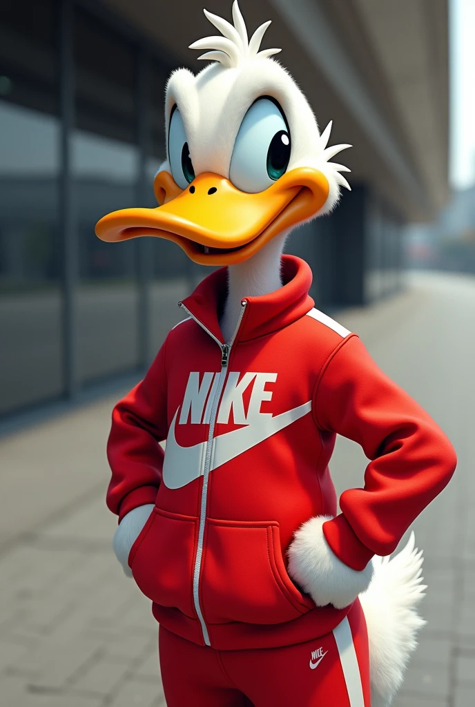 Daffy Duck character dressed as Nike 