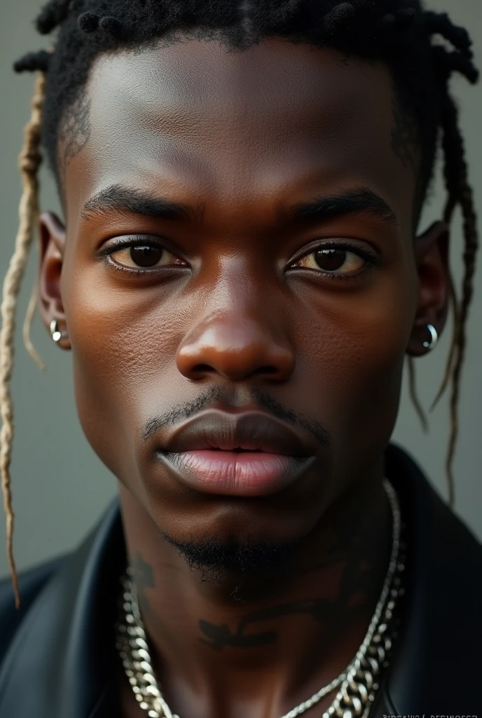 (photorealism:1.2), (masterpiece), (perfect face)

A real as possible image of XXXTENTACION. Pay attention to every single aspect of his face like eyes, nose, lips, head structure, eyebrows and facial hair. Pay close attention to every single facial features and their details.

Ultra High Definition, Ultra High Quality, Extremely Detailed, Perfectly Detailed, 8k, hyper detailed face, exquisite lighting and shadow, cinematic lens effects, enhanced lighting, enhanced details, highest quality, highest resolution