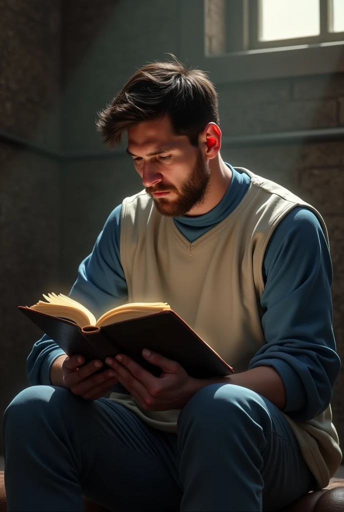 Messi reading the bible