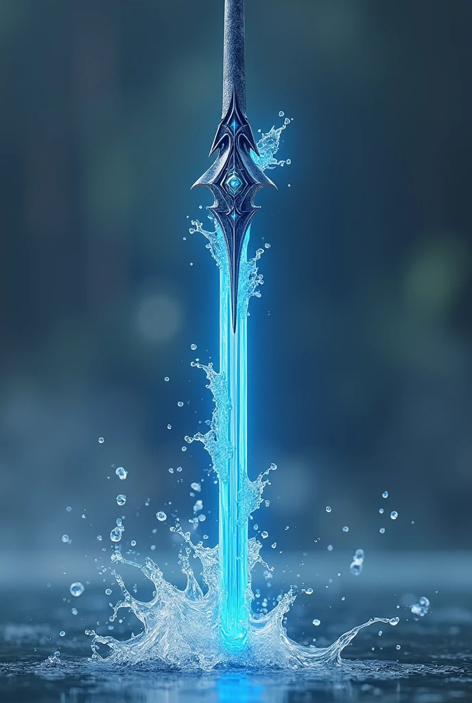 The iron spear is modern, has the power of water, and is suitable for women to use. The spear blade is slender and blue.