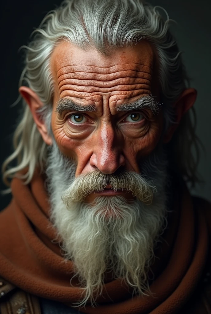 I am the oldest warrior, my faces of different races show it, in every part of my face there is history, I am real, very real, it shows in this portrait, my eyes show it ,The style is very real, you can see every detail of his face, the light is an illumination of extreme nostalgia , 24k unique piece unique portrait of your face piece of art colors of nostalgia finished like in photoshop ,