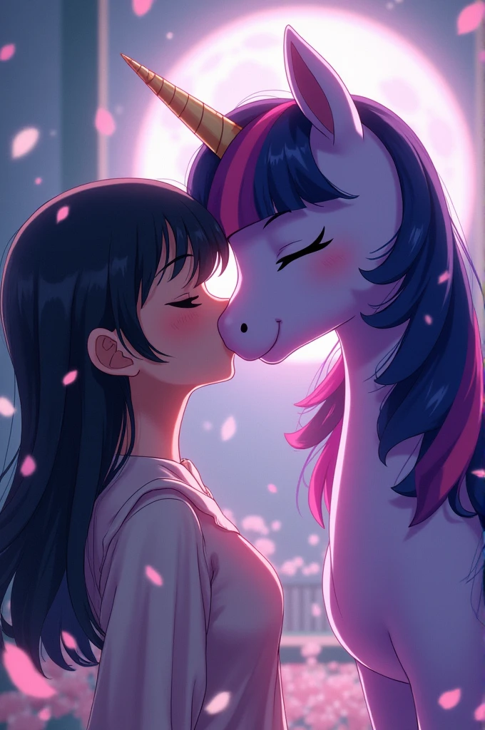 Shizuka Minamoto besa a Twilight Sparkle