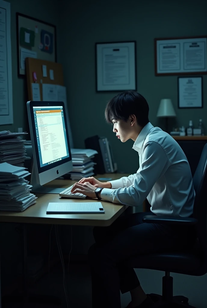A worker hiding data from another colleague