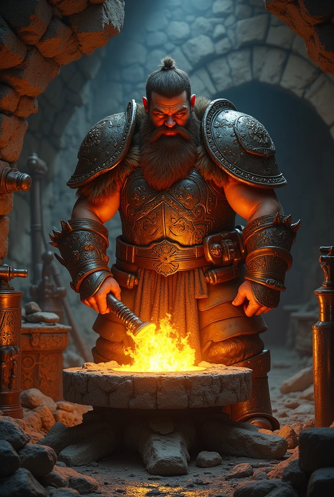 Make enchanted armor by hitting a dnd dwarf