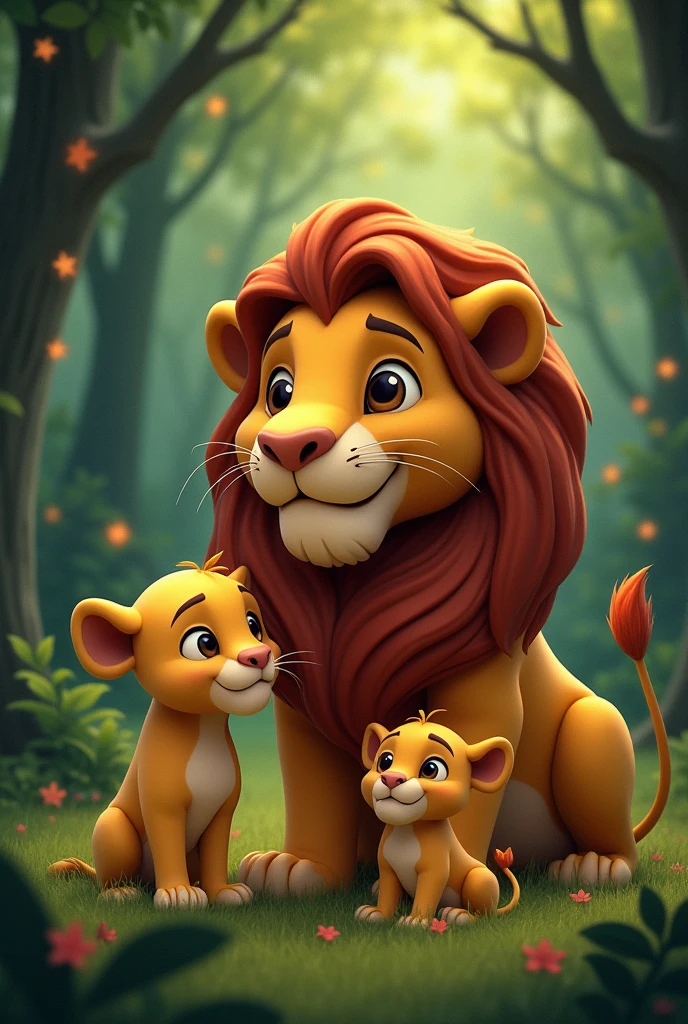 A Fábula do Leão e da greedy
Nas profundezas de uma floresta exuberante, there lived a lion named Leo, known for his strength and dedication to his family. Leo was a loving father and a devoted husband., always striving to ensure that his pups and his wife, greedy, lived in comfort and security.
Leo worked hard to hunt and provide food., and also did his best to teach his young to respect the values of the forest, like kindness and honesty. however, greedy não compartilhava do entusiasmo de Leo. She often criticized his efforts., believing that the material well-being of the family was more important than moral lessons.
A falta de apoio e amor de greedy começou a afetar profundamente Leo. He began to feel frustrated and discouraged.. His wife's constant criticism and lack of understanding began to weigh on him.. Leo became more impatient and, Sometimes, reacted harshly and impetuously. your puppies, who previously saw him as a model of wisdom and love, began to fear him. They didn't understand what was happening and were afraid to approach their father..
The pups noticed that Leo was changing, but they didn't know what was causing this transformation. They only saw the lion who was often angry and distant., and did not understand the depth of the emotional pain he was experiencing.
One day, seeing the growing distance between the father and the cubs, The wise owl, a family friend, decided to intervene. Ela conversou com greedy e explicou a situação: "greedy, Leo is suffering because he doesn't get the support he needs. He strives to keep the family together and, despite your criticism, he carries a very heavy weight. Your suffering has affected your behavior and, without your love and understanding, he has become someone his cubs fear."