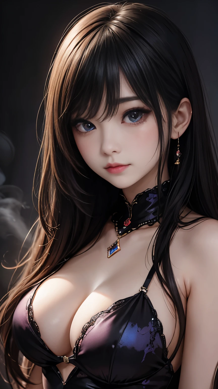 (最高qualityのディテール)、Realistic、8K Ultra HD、High resolution、(One Girl:1.2),(Glasses、evil女、witch、Fatal Beauty,Attractive beauty) ,(A supple and powerful physique),(Sensual魅力),(Mysterious charm:1.1),(Big Breasts、Captivating silhouette),The 超detailedな、高qualityのテクスチャ、複雑なdetailed、detailed、非常にdetailedなCG、高qualityの影、detailed 美しく繊細な顔、detailed 美しく繊細な目、Written boundary depth、Ray Tracing、20th Generation、Cute K-Pop Girls、(The Face of Ulzan in Korea)、Thin face、(Urzan-6500-v1.1:0.6)、PurerosFace_v1、Glowing Eyes、Perfect body、 Viewer Display、(最高qualityのディテール:1.2)、Realistic、8K Ultra HD、High resolution、Woman close up, realistic girl rendering, 8k artistic german bokeh, Enchanting girl, Real Girls, Gurwitz, Gurwitz-style artwork, Girl Roleplay, Realistic 3D style, cgstation Popular Topics,, 8K Portrait Rendering,(truth,truth:1.4),(Sparkling eyes girl:1.2)、Best image quality, 最高quality, Realistic, 超detailedな, Realistic, 4K 8K Ultra HD Full Color RAW Photos, Fujifilm(Medium format), Hasselblad, Carl Zeiss, Incredible dynamic range photography(utility_art:Smooth-768:1.1),High resolution, High pixel count, 明確なdetailed, Clear images, natureな色再現, Noise Reduction, High fidelity, quality, Software Improvements, Upscaling, Optimized Algorithms, Professional-level retouching, lipstick, eyeliner, eye shadow, Beautiful Eyes,Sensual, Iridescent, Shiny, Fantasy, Provocative, Rotten Flesh and Stitches, Monstrous, Horror, Scared, 気味のevilい, 吸Blood鬼, Blood, Elvira Mistress of the Dark, Exposed large breasts, Oily skin , Graves, Blood, Spread your legs、美しい若いwitchのノワール絵画,dark purple lips, evil, evil女, smile, Black Prom Dress, She is coming to you, close, Bright Blue Eyes, Surrounded by swirling pink smoke, Genuine, Attention to detail, Esoteric arachnids lady, Spider Queen, Esoteric arachnids, Combat Stance, ( The body is made with liquid metallic paints in metallic mauve and metallic black......、It beautifully depicts the female form......。), length, Sharp Fangs, nature, ((Complex metallic colors in the foreground)), (( Fluid Mechanics, The most beautiful smooth scale face makeup, Smirking expression)) - 黒ずんだBlood, Onyxia、Behemoth Bones, Snake-like tentacles, Cruel Teeth, Expressions of madness, Grotesque shadows dance, The creature whispers, Stifling atmosphere, Visible Madness. blade, A flash of evil intent shines,