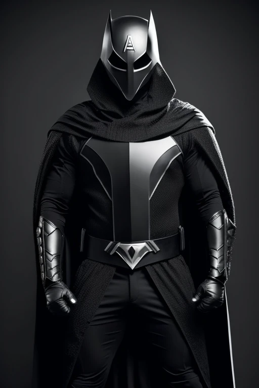 Super heroes, mascarado, futurist, use black color, has sword