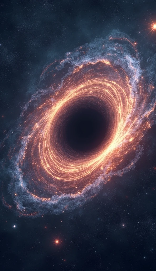 symbol " unlimited ", An illustration that embodies human stupidity and greed, Einstein&#39;s deformation diagram, Background Galaxy, Black Hole, Graphics CG Digital Art