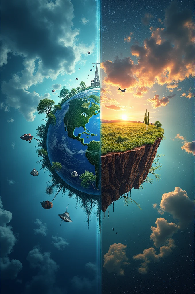 An image of how the four different subsystems of earth are interconnected