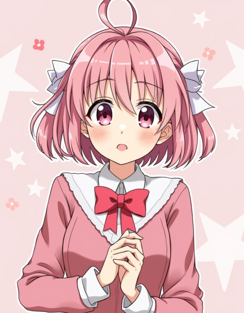 Make this emoji 🎀 anime girl character