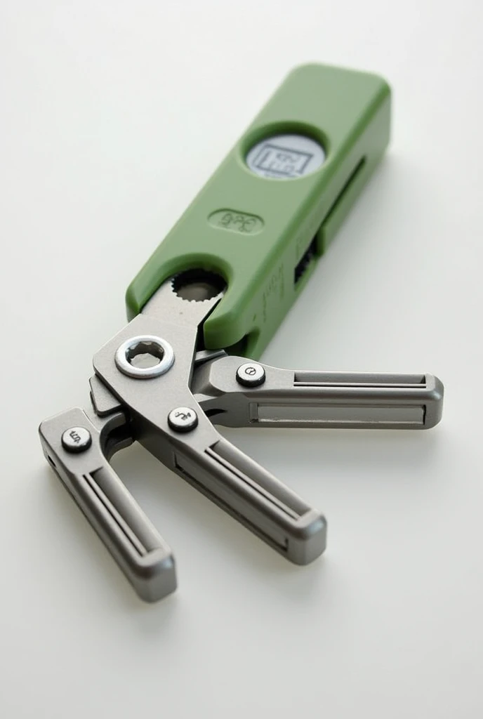 Description del Producto: "Eco-Twist: Modular Multifunctional Tool"
Description:
The Eco-Twist is a next-generation multi-purpose tool that combines the strength of metal with the flexibility of recycled plastic.. Designed to facilitate a variety of daily tasks, The Eco-Twist consists of interchangeable modules that are easily assembled and disassembled.. Each module fulfills a specific function, from screwdrivers and pliers to cutters and adjustable wrenches.
Key Features:
Materials: High strength recycled plastic main structure, with stainless steel metal components for durability.
modularity: Includes several modules that can be exchanged as needed, each designed for a specific function.
Ergonomics: Non-slip, adjustable handle for a comfortable and secure grip.
Portability: Compact and lightweight design for easy transport and storage.
Sustainability: Uses recycled plastic and stainless steel, minimizing environmental impact.
Benefits:
Versatility: One tool for multiple uses, reducing the need to carry multiple tools.
Sustainability: Made from recycled and recyclable materials, promoting the circular economy.
durability: The combination of plastic and metal ensures a long service life and resistance to adverse conditions..
comfort: Modular and ergonomic design makes work easier and improves efficiency.