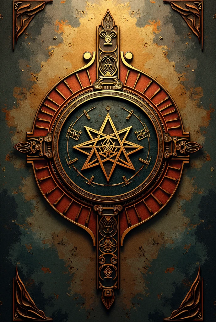 Logo related to the Umbanda religion, example name and creation of the House of Axé, Children of the Seven Crossroads