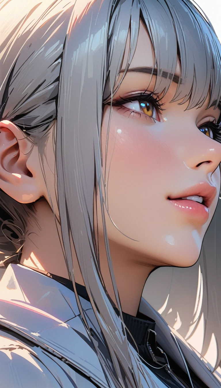 masterpiece , modern, Verism, masterpiece, super detail, best quality, 4K ,((Adult face)), woman,Wearing a white coat,Mature woman
