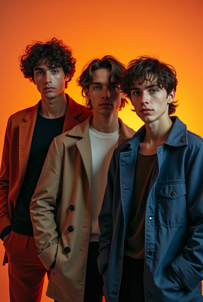 Create an image of Matthew Sturniolo along with Conan Grey and Timothée Chalamet