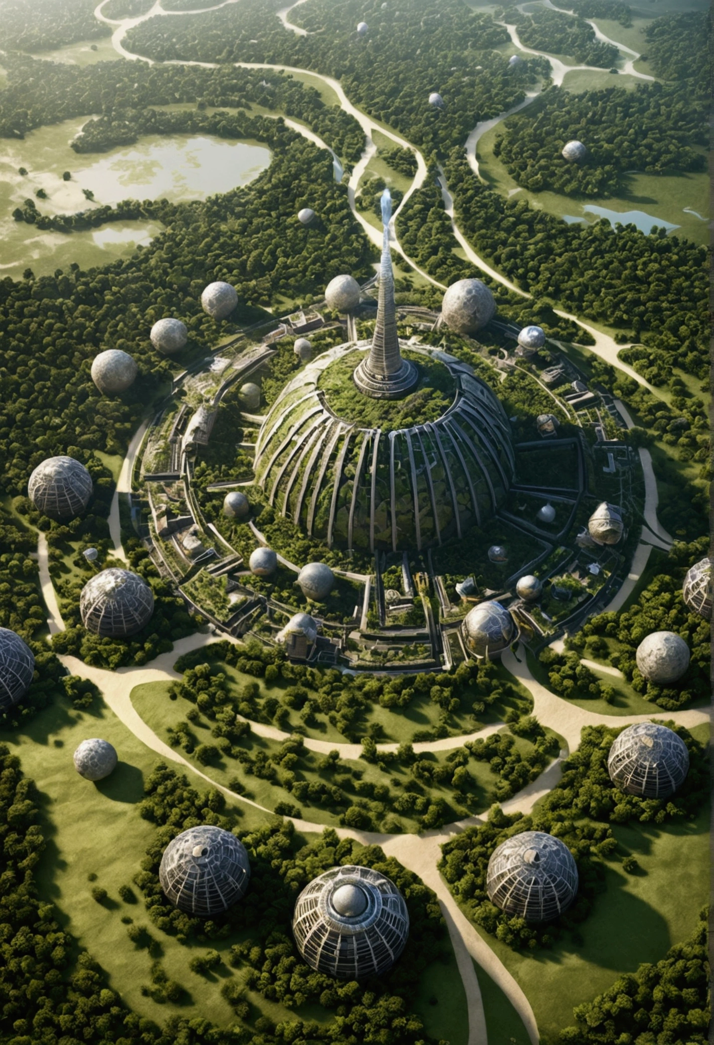 Creating a sustainable terrestrial civilization, better quality image, super fine, 16k, RAW photo, photorealistic, incredibly absurd, extremely detailed, All in one horizontal image