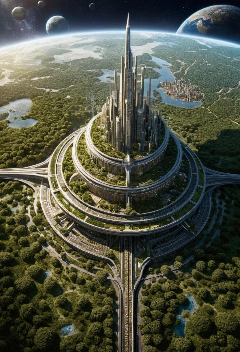 Creating a sustainable terrestrial civilization, better quality image, super fine, 16k, RAW photo, photorealistic, incredibly absurd, extremely detailed, All in one horizontal image