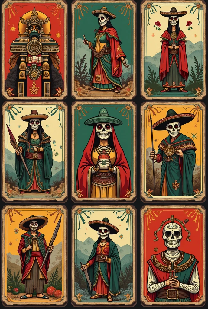 A template of a Mexican style deck with each suit in these specifications Aztec Calendar 1. Aztec calendar 1 2. Aztec calendar 2 3. Aztec calendar 3 4. Aztec calendar 4 5. Aztec Calendar 5 6. Aztec Calendar 6 7. Aztec Calendar 7 10. Azteca Agricultural 11. Warrior Eagle 12. Quetzalcoatl Tequila 1. Bottle of Tequila 2. Glass of Tequila 2 3. Glass of Tequila 3 4. Glass of Tequila 4 5. Glass of Tequila 5 6. Glass of Tequila 6 7. Glass of Tequila 7 10. Revolutionary 11. Emiliano Zapata on Horseback 12. Emiliano Zapata and Francisco Villa in the Presidential Chair Machete 1. Machete 1
2. Machete 2
3. Machete 3
4. Machete 4
5. Machete 5
6. Machete 6
7. Machete 7
10. catrina (Day of the Dead)
11. Black Charro 12. catrin (Day of the Dead)
Cacti 1. Cactus 1 2. Cactus 2 3. Cactus 3 4. Cactus 4 5. Cactus 5 6. Cactus 6 7. Cactus 7 10. Skirmish 11. Traditional Charro 12. Mexican flag